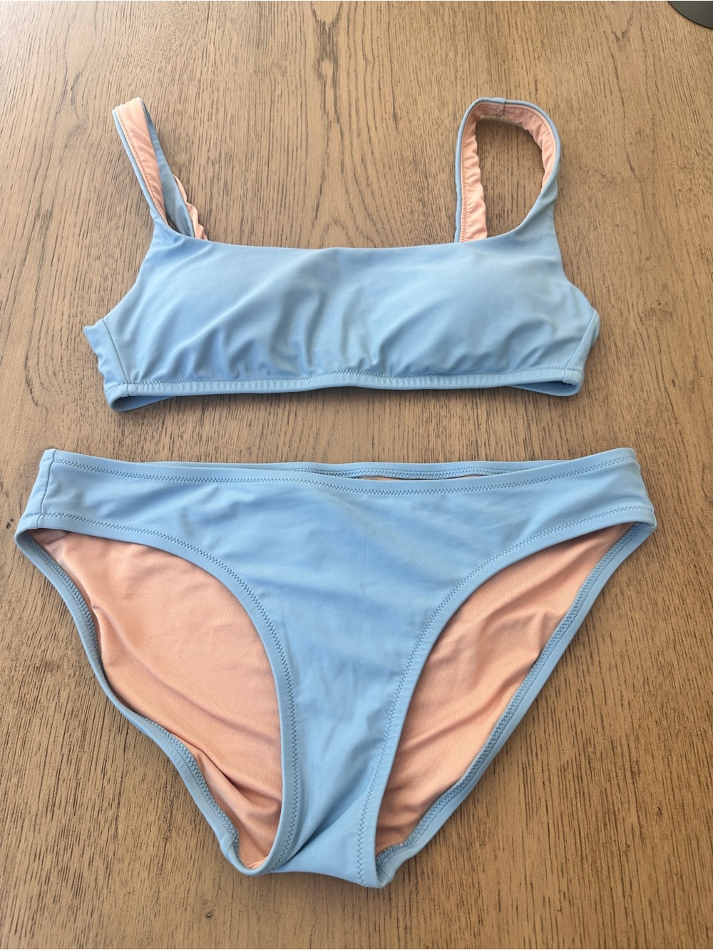 J. Crew Light Blue Two-Piece Swimwear